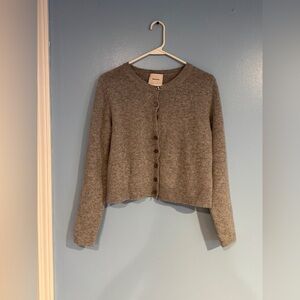 REFORMATION Clara Cashmere Crew Cardigan